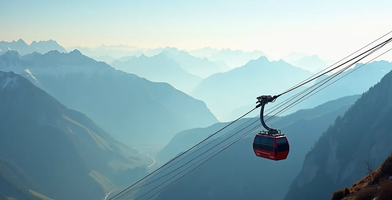 Téléphérique de la Nordkette avec vue spectaculaire sur Innsbruck et la vallée de l'Inn
