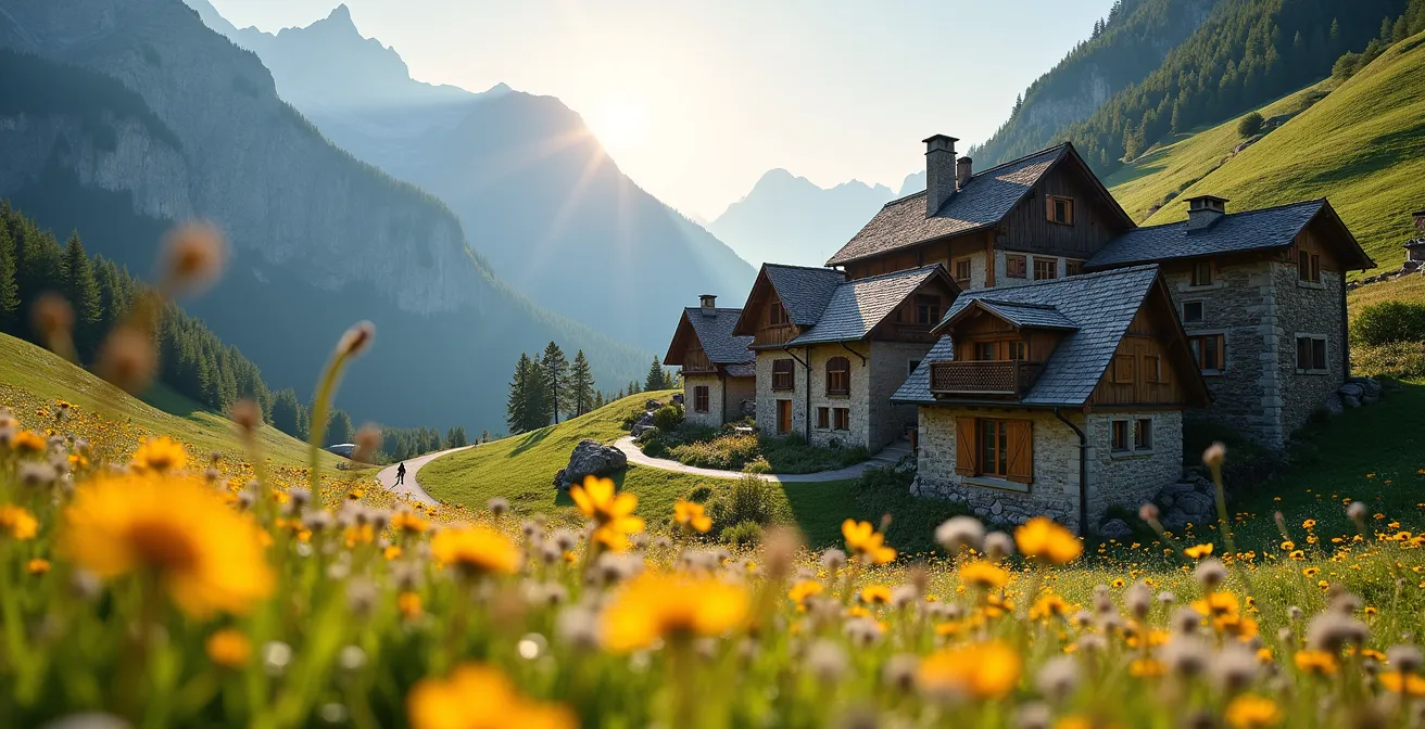 Vallée de la Clarée avec ses alpages préservés et architecture traditionnelle de montagne